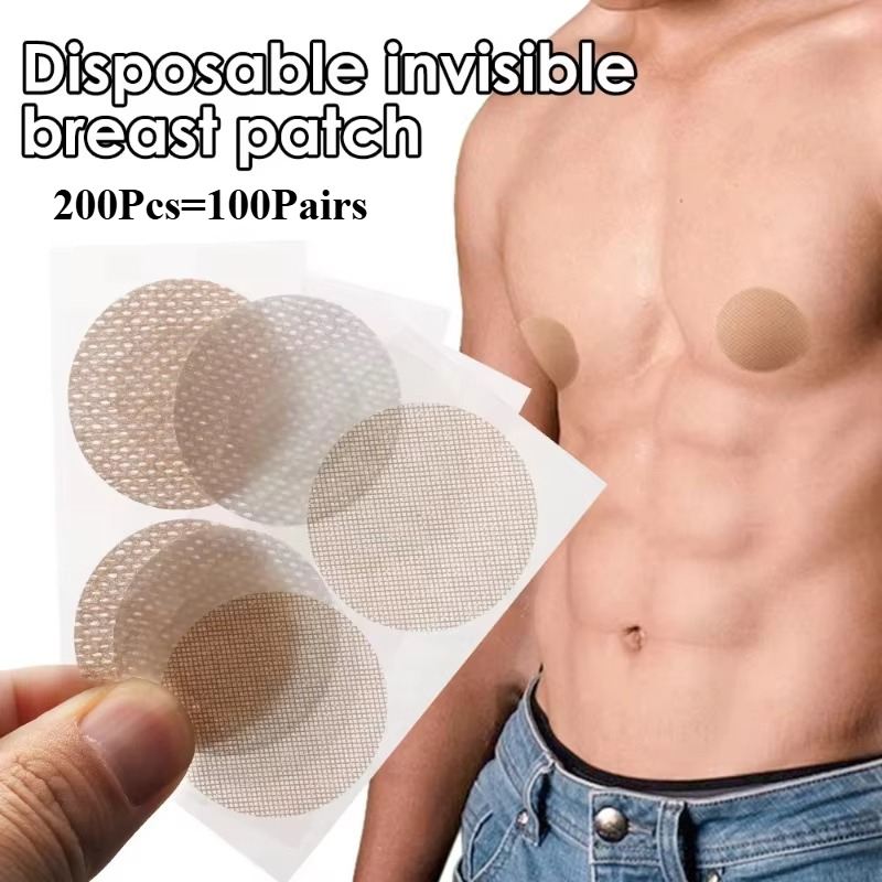 Strapless Bra Adhesive - Cache-mamelon Invisible pour hommes, 200 pièces,