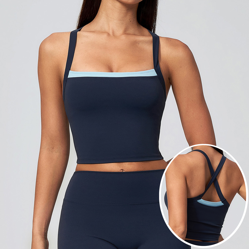Minimizer Bra Women - Débardeur de yoga croisé au dos