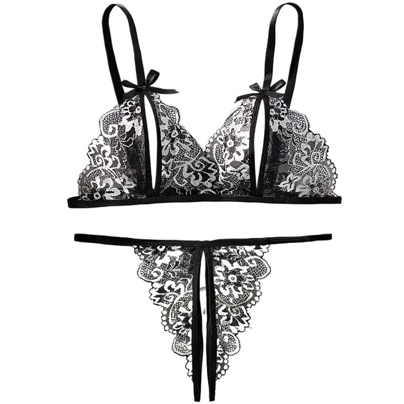 Noir chaud sans entrejambe Sex - Lace Bralette Set avis et prix